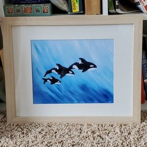 Orca framed print